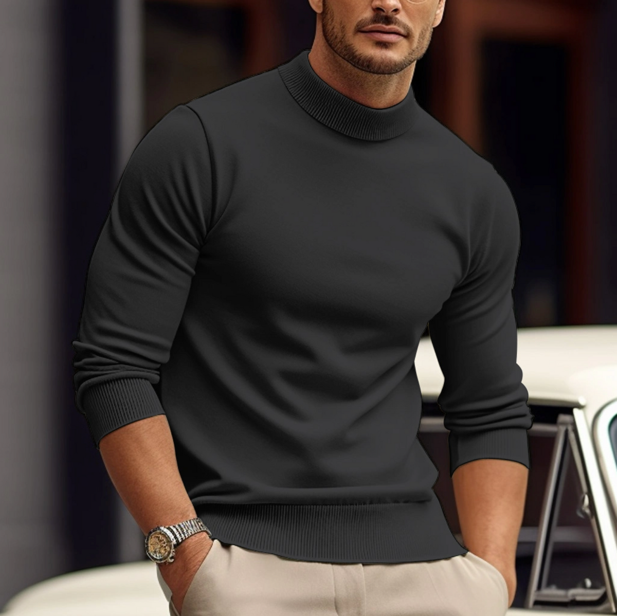 Image of Kent | Men's Fitted Turtleneck Sweater