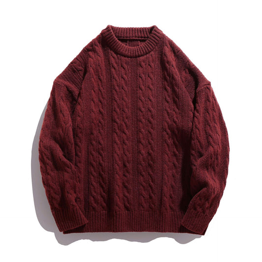 Image of Marc | Men's Cable Knit Crew Neck Sweater