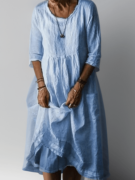 Image of Marina | Women's Tiered A-Line Midi Dress