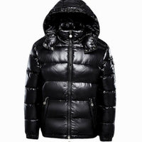 Men's Hooded Quilted Puffer Winter Jacket with Full Zip
