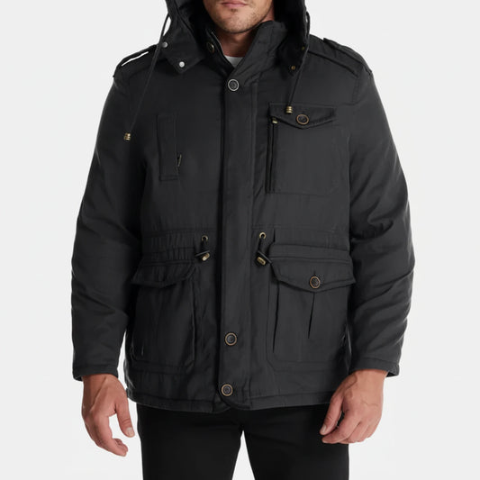 Hooded Cargo Jacket for Men