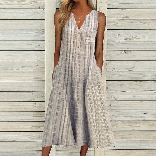 Image of Mia | Women's Sleeveless A-Line Midi Dress