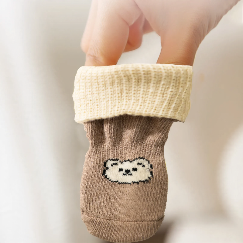 Non-Slip Cotton Dog Socks - Set of 4