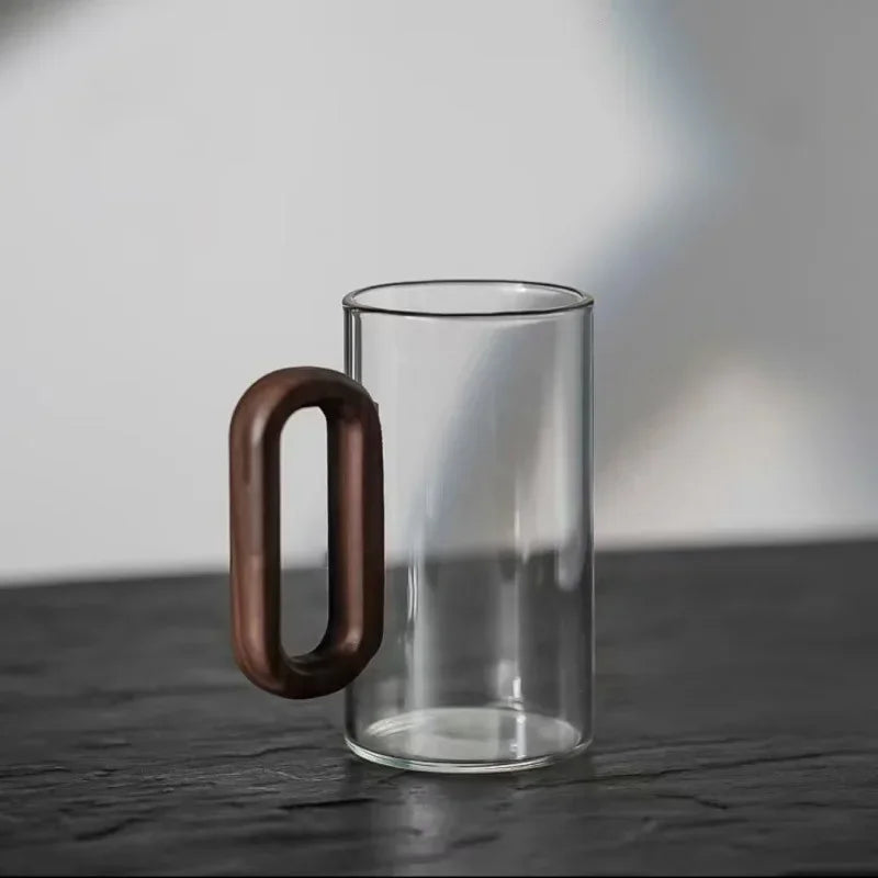 Nordic Walnut Glass Mug