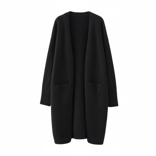 Open Front Long Winter Cardigan for Women