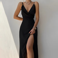 Paige | Women's V-Neck Midi Slip Dress