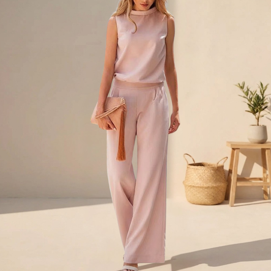 Image of Patricia | Women's Sleeveless High-Waisted Two-Piece Set