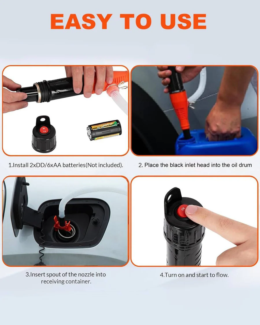 Portable Battery-Powered Electric Siphon Pump Liquid Transfer Tool