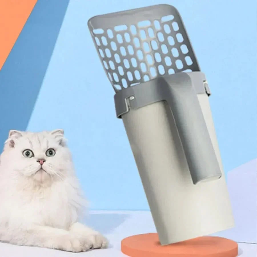 Practical Cat Litter Scoop with Integrated Waste Bags