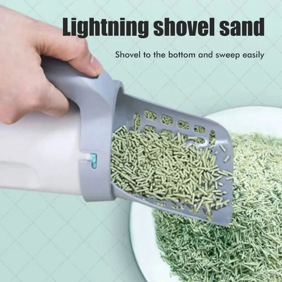 Practical Cat Litter Scoop with Integrated Waste Bags