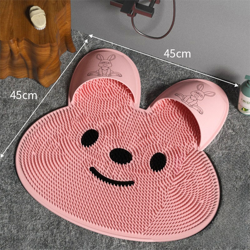Rabbit Foot Massage Bath Mat