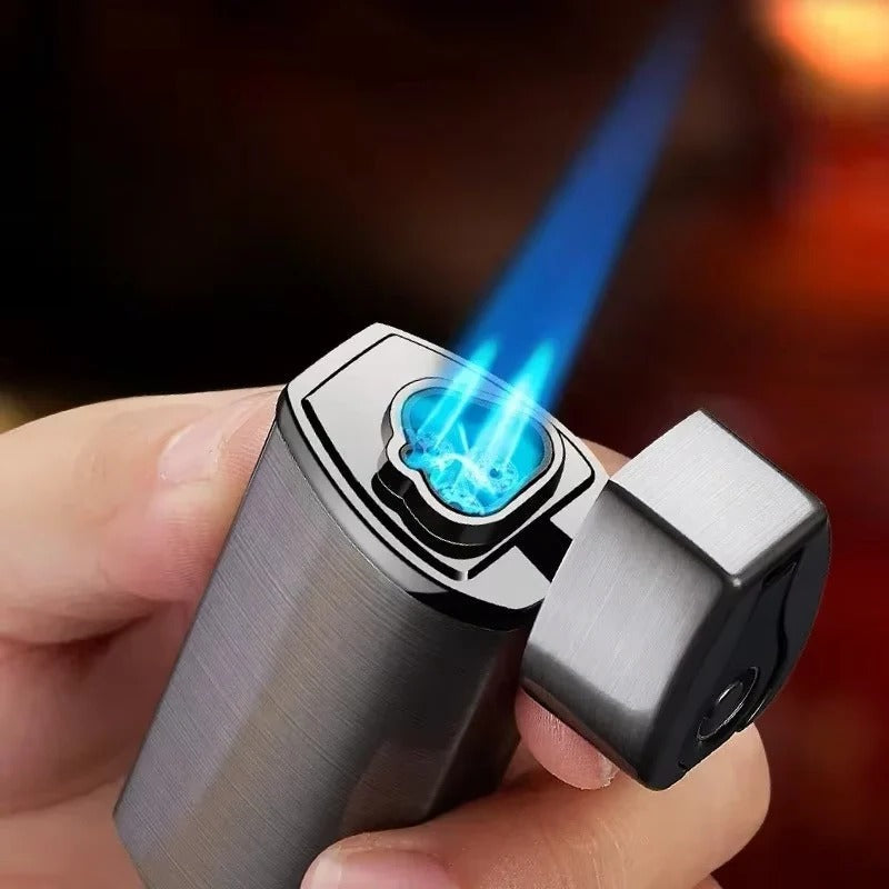 Rechargeable Triple Jet Flame Lighter with Touch Activation