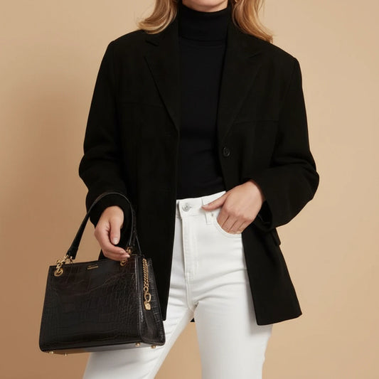 Relaxed Fit Blazer Jacket for Women