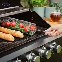 RollingGrill™ - No more sticking and loss of food between the grates!