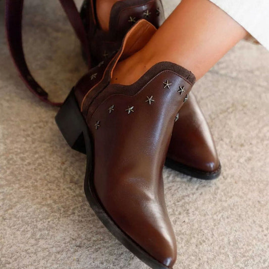 Image of Rosemary | Women's Studded Cutout Ankle Boots
