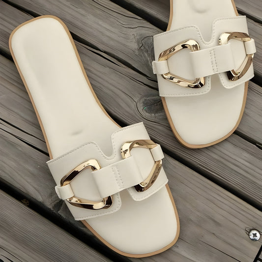 Image of Rosie | Women's Slide Open Toe Flat Sandals