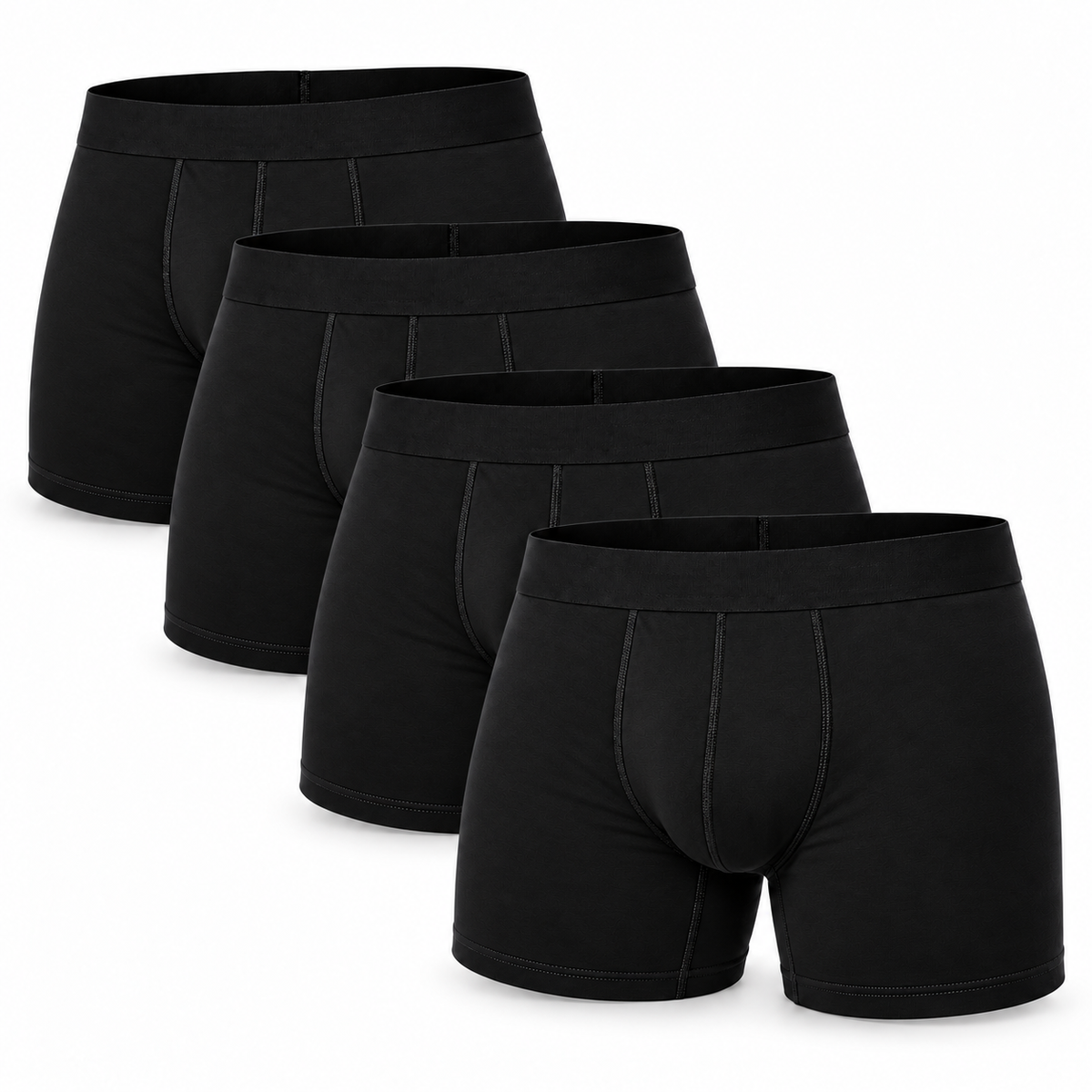 Soft Modal Boxer Briefs with Longer Leg, Anti-Ride-Up Underwear