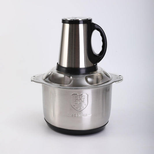 Stainless Steel Electric Meat Mincer with Safety Lid