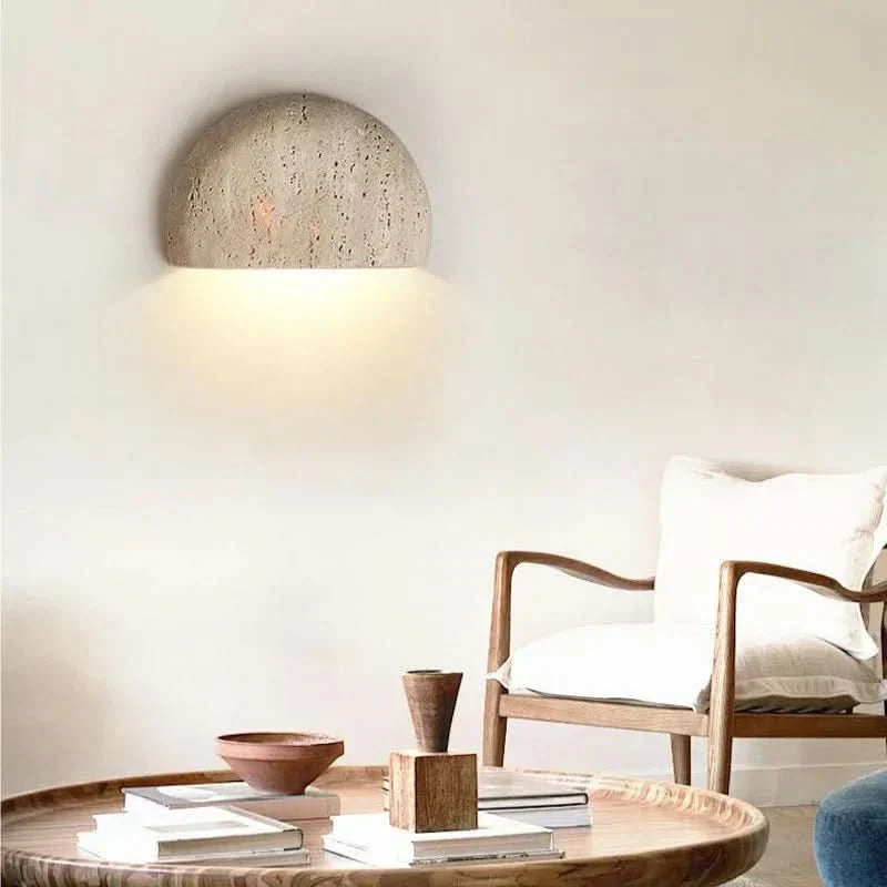 Stone Wall Lamp – Retro Wabi-Sabi LED Light