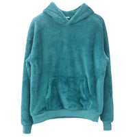 Unisex Cozy Teddy Fleece Hoodie with Kangaroo Pocket and Oversized Fit