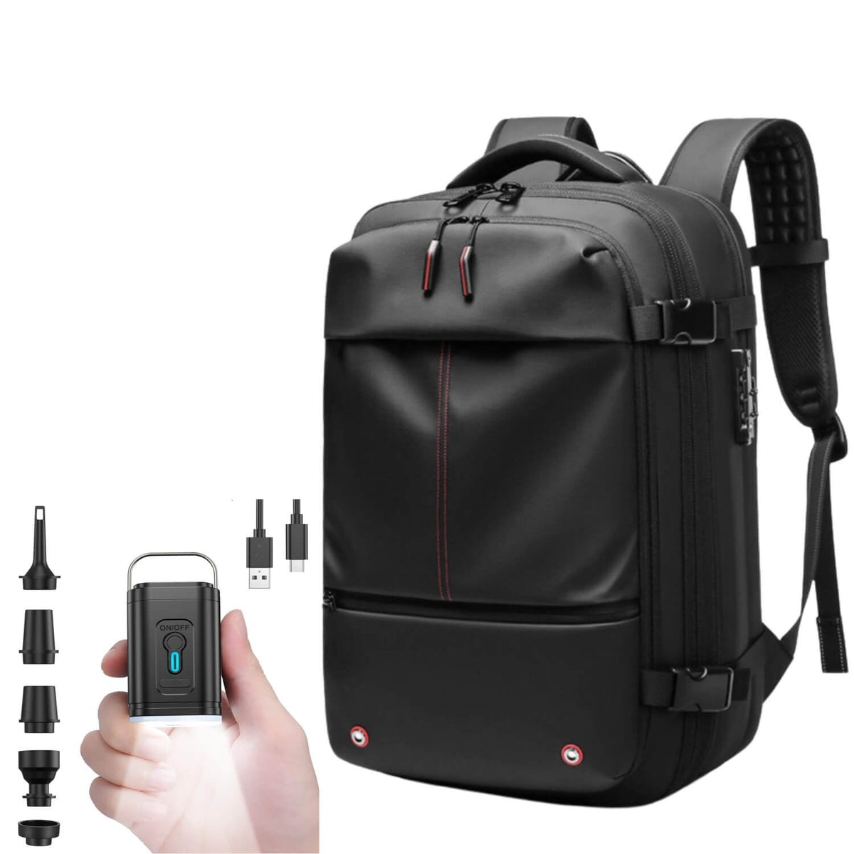 VacuPro – Compression Travel Backpack with Built-In Vacuum System | Space-Saving Cabin Bag