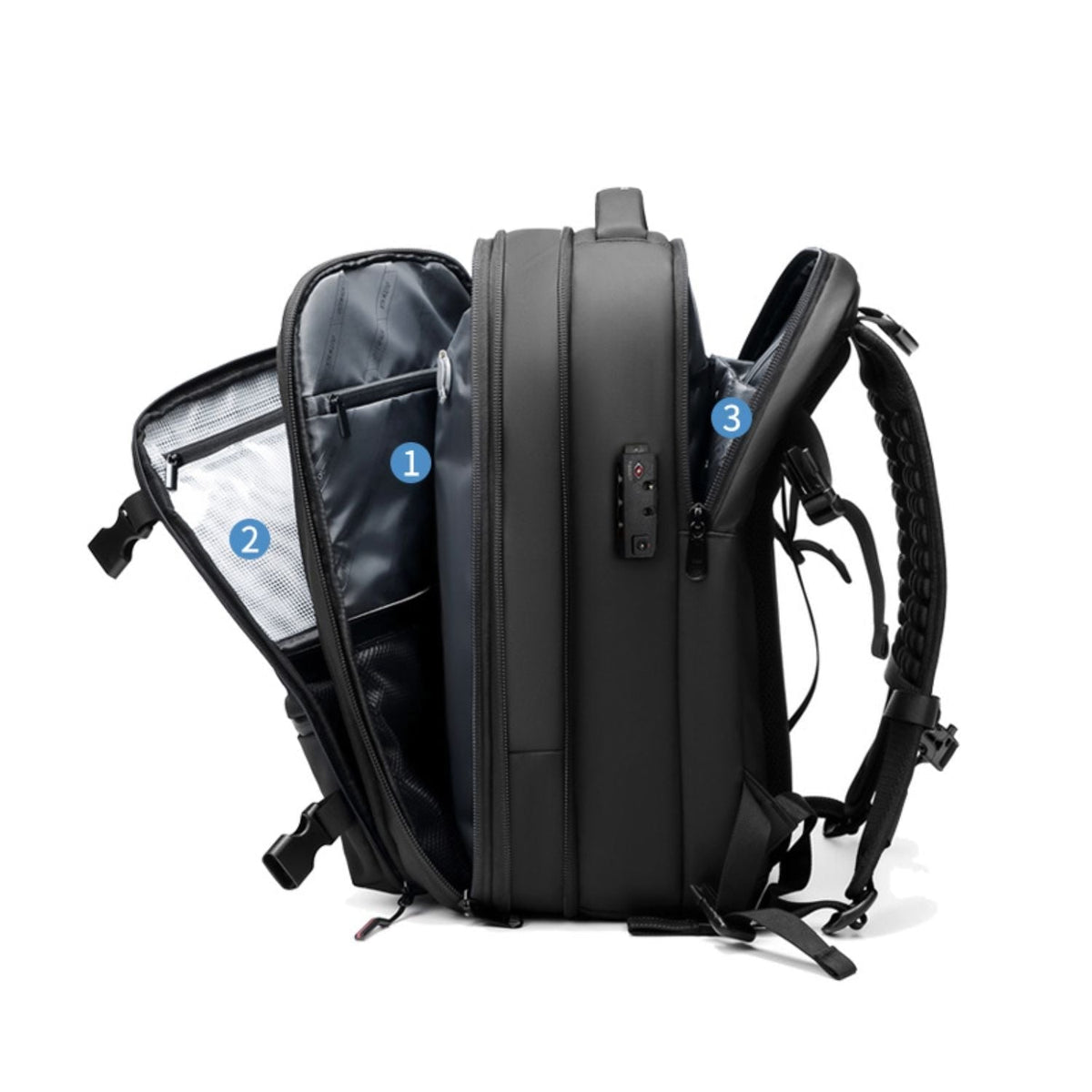 VacuPro – Compression Travel Backpack with Built-In Vacuum System | Space-Saving Cabin Bag
