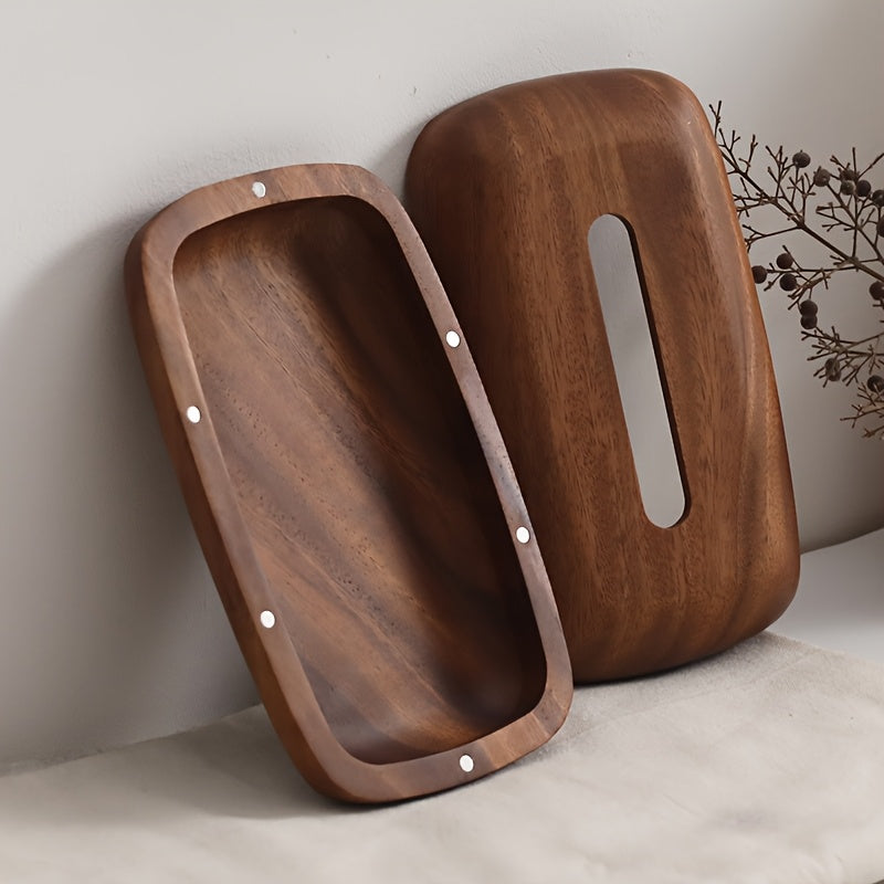 Walnut Tissue Box Holder – Elegant and Functional Design