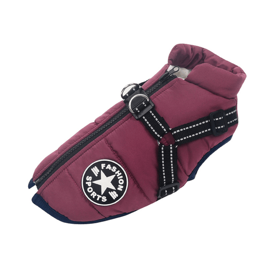 Waterproof Winter Dog Coat with Harness