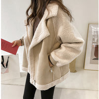 Women's Faux Leather Winter Coat