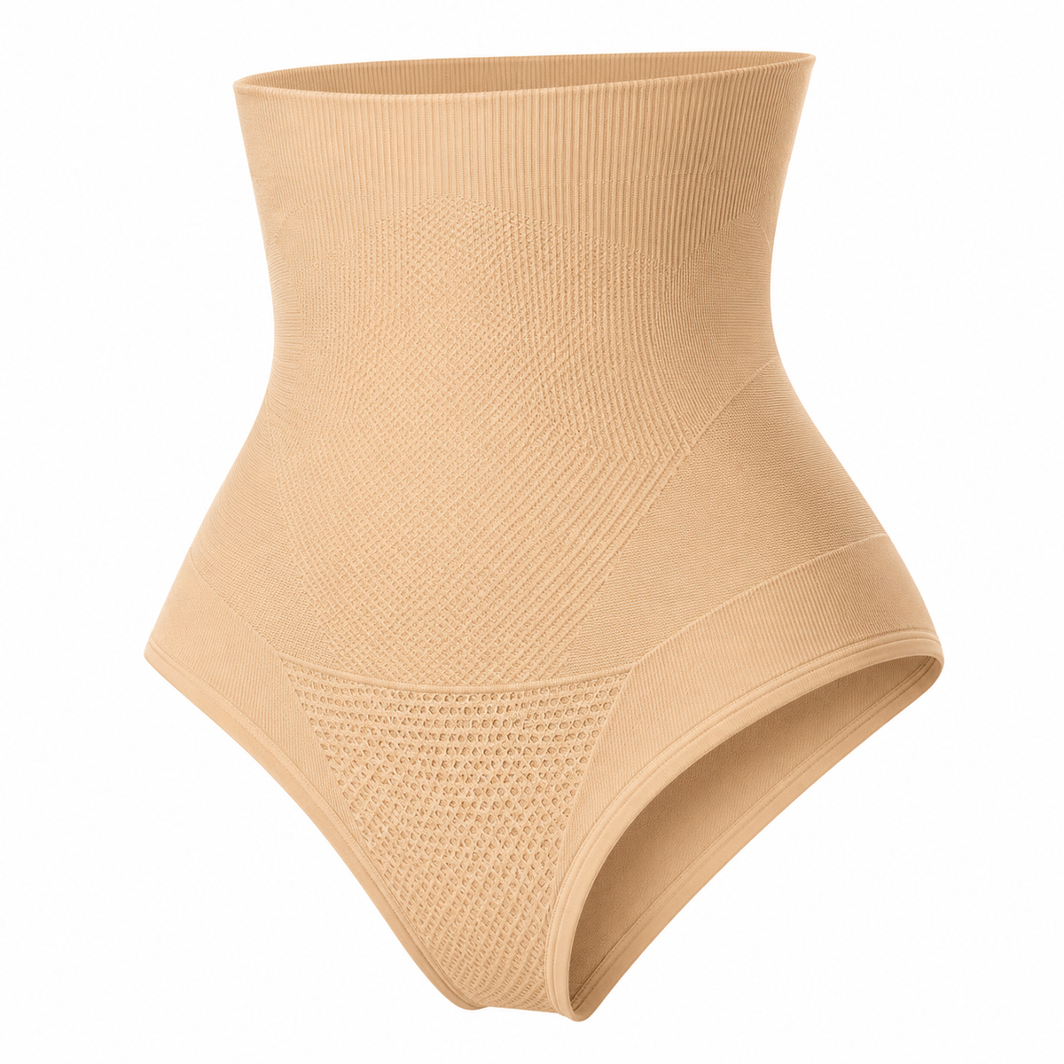 Women's High-Waisted Shapewear Briefs | Nylon & Elastane | Seamless Moderate Compression Panties