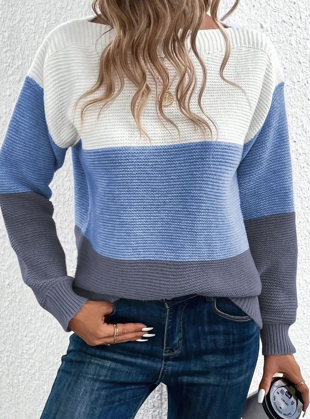 Women's Relaxed-Fit Color-Block Cashmere Turtleneck Sweater