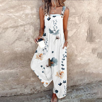 Women's Square Neck Wide-Leg Cropped Jumpsuit