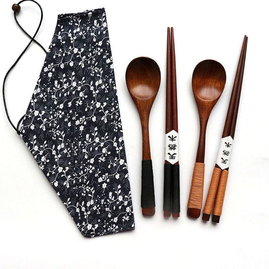 Wooden Chopsticks and Spoon Set
